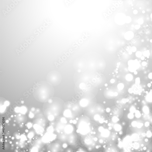 bokeh silver grey background snowflake snow shine