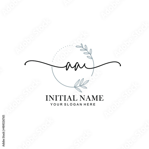 AB Feminine logo collections template vector
