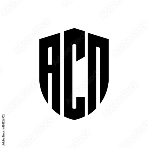 ACN letter logo design. ACN modern letter logo with black background. ACN creative  letter logo. simple and modern letter logo. vector logo modern alphabet font overlap style. Initial letters ACN  photo