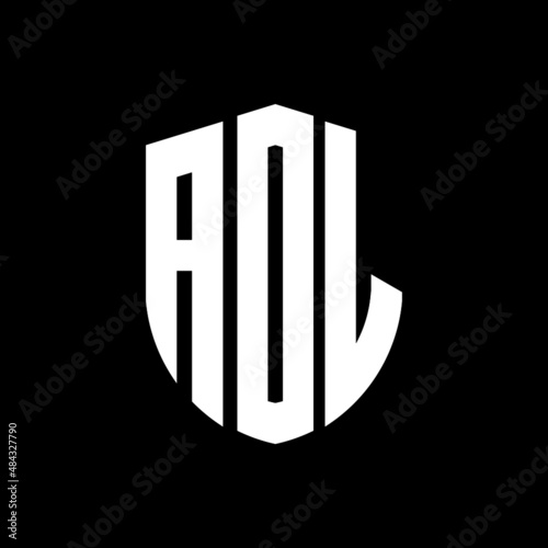 ADL letter logo design. ADL modern letter logo with black background. ADL creative  letter logo. simple and modern letter logo. vector logo modern alphabet font overlap style. Initial letters ADL  photo