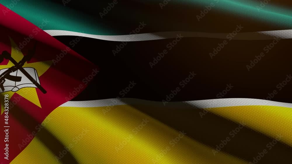 Mozambique flag - loop animation