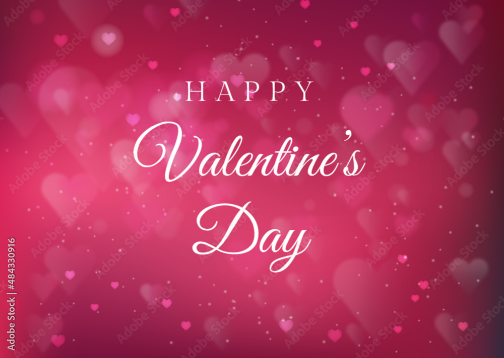 Valentine's Day background with heart. Banner or greeting card. Romantic background.