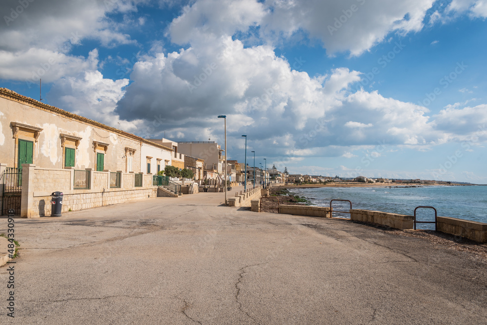 View of Donnalucata Promenade, Scicli, Ragusa, Sicily, Italy, Europe