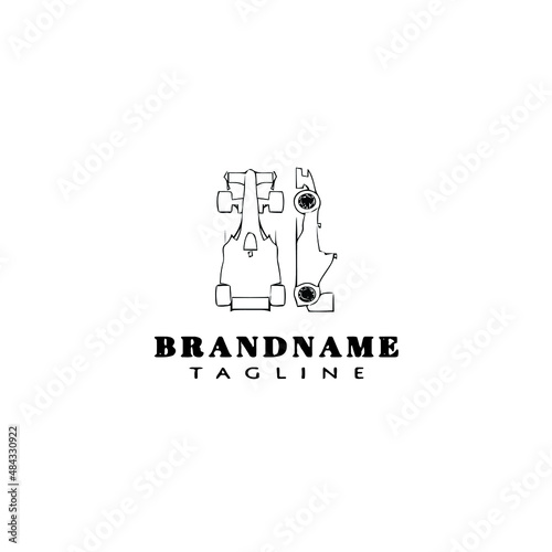 racing car logo icon design template vector illustration