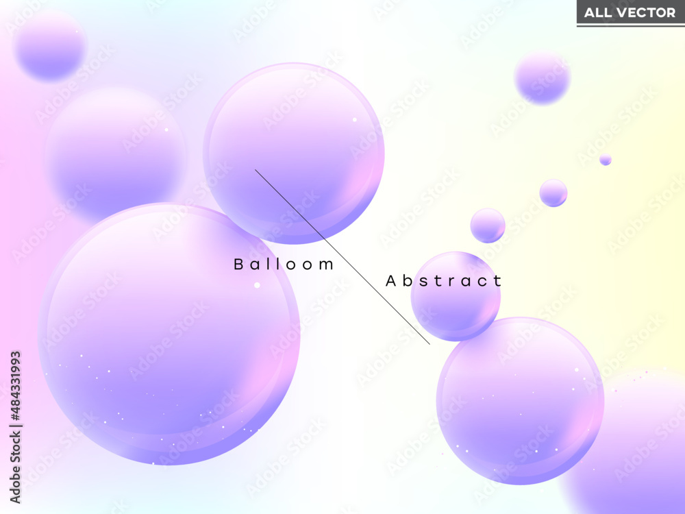 Stockvector 丸い 風船 泡 抽象 おしゃれ かわいい 背景 イメージ ピンク キラキラ Adobe Stock