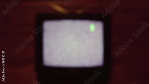 White noise and blurry abstract background. Retro TV has no signal