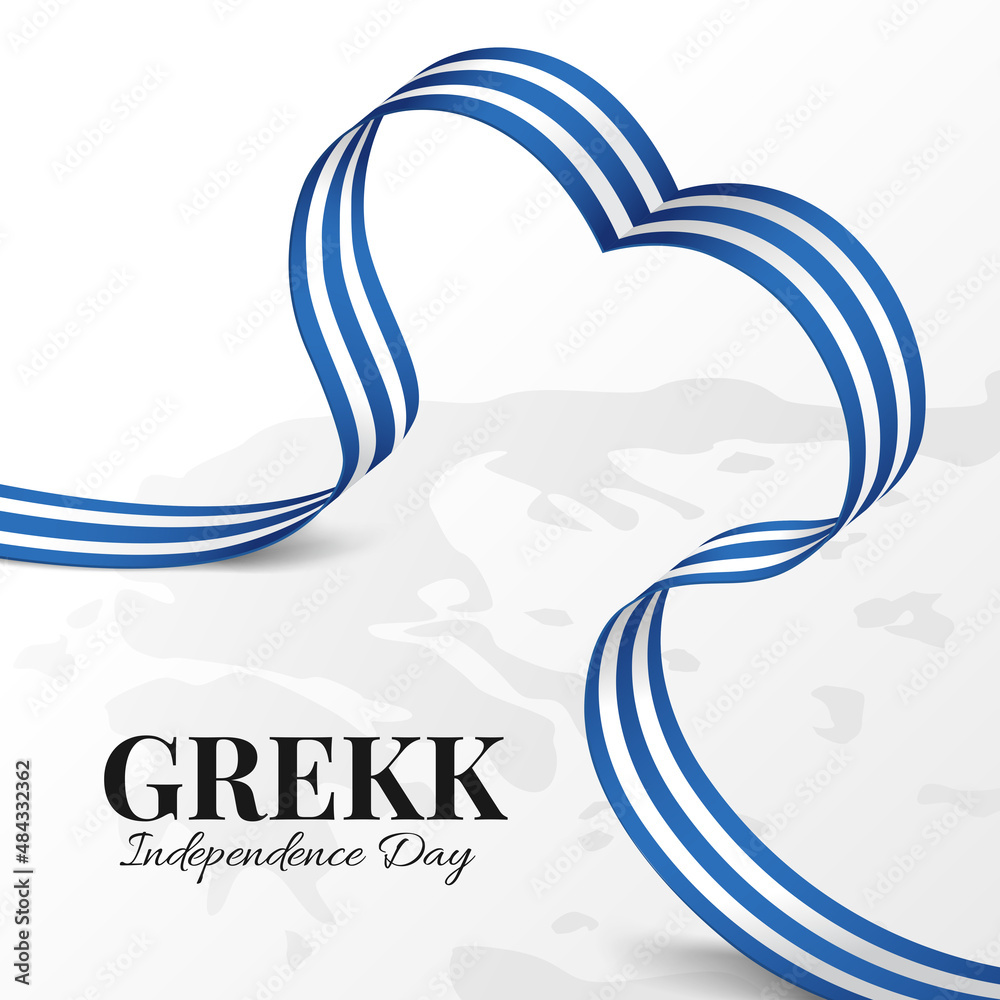 Fototapeta premium Vector Illustration of Greek Independence Day. 