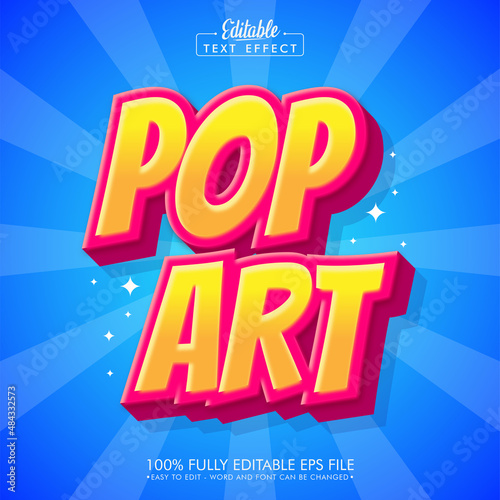 Pop art eD editable text effect