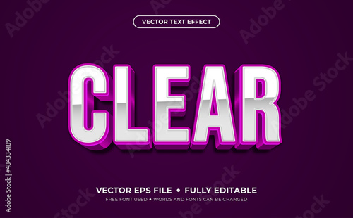 Clear Editable Vector Text Effect.