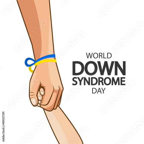 Vector Illustration of World Down Syndrome Day. 
