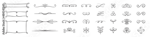 Classic vector ornaments. Vintage frames, text dividers, flourishes, and decorative elements