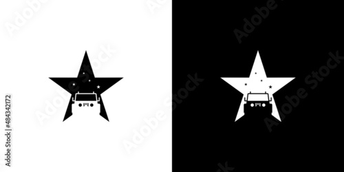 Modern and elegant car champion logo design