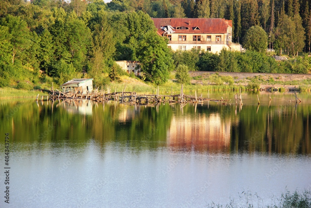 Fototapeta premium Morning of Sortavalla Republic of Karelia, Russia.