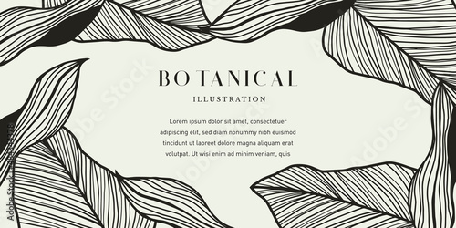 Black Botanical Background