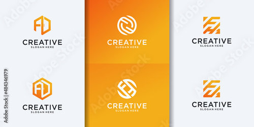 Flat design s logo template collection part 2