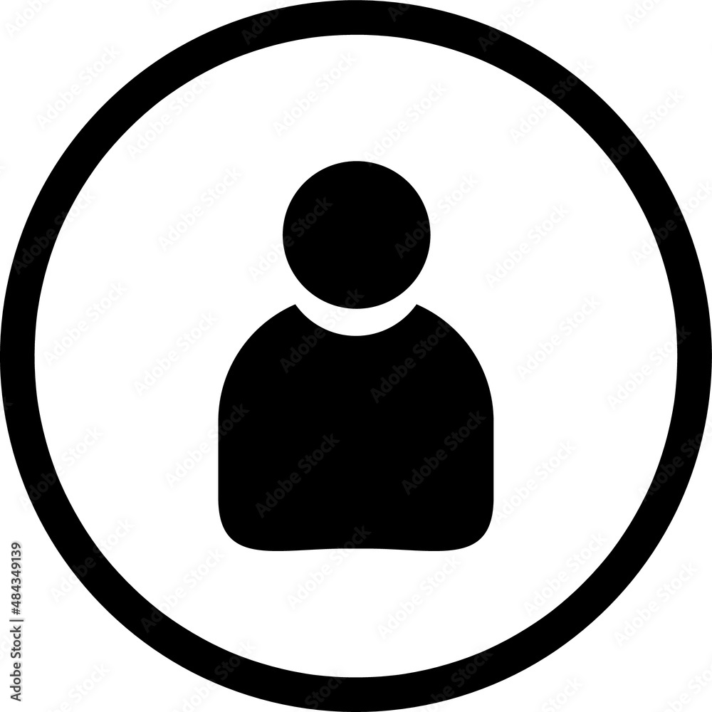 user account icon. Man vector in circle..eps user account icon. Man vector in circle..eps