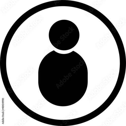 The icon of user, client, utilizer. Simple glyph icon illustration of user, client, utilizer for a website or mobile application on white background.eps