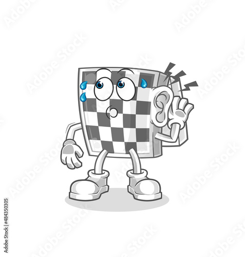 chessboard eavesdropping vector. cartoon character © dataimasu