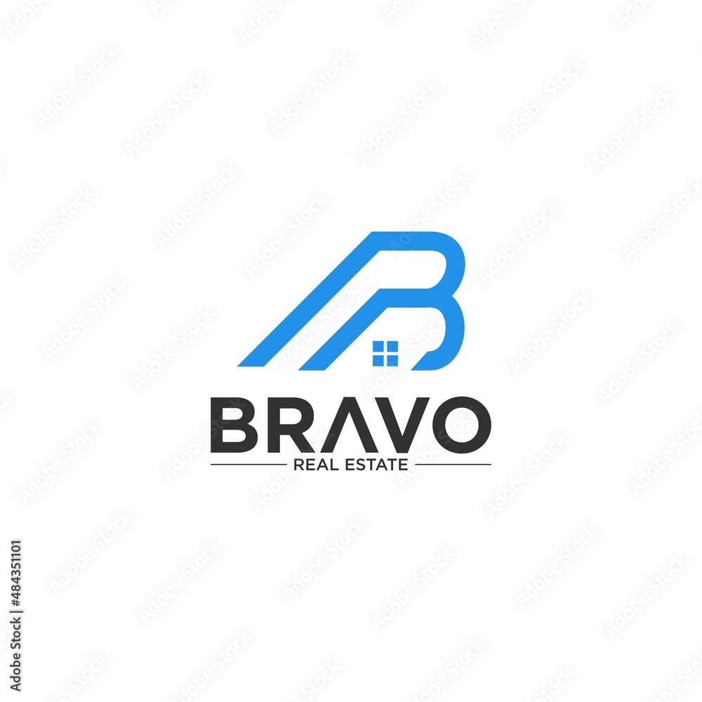 B vektor logo real estat B vektor logo real estat