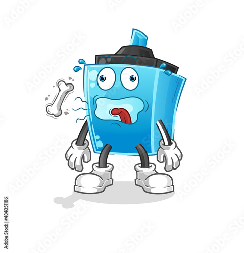 marker pen burp mascot. cartoon vector