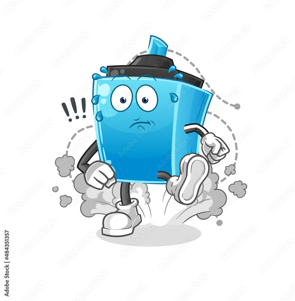 marker pen running illustration. character vector marker pen running illustration. character vector