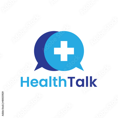health talk vector logo design
