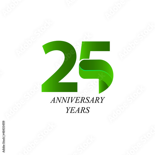 25 Years Anniversary Celebration Vector Template Design Illustration