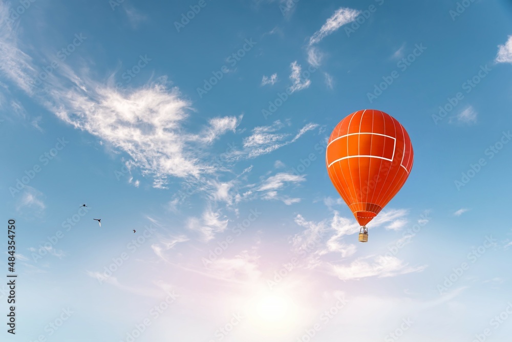 Balloon against the backdrop of sunrise