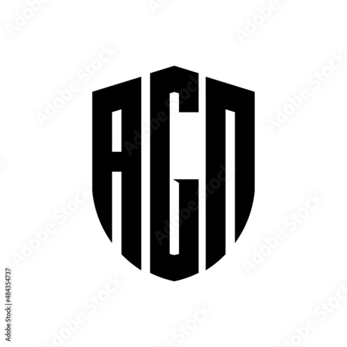 AGN letter logo design. AGN modern letter logo with black background. AGN creative  letter logo. simple and modern letter logo. vector logo modern alphabet font overlap style. Initial letters AGN   photo