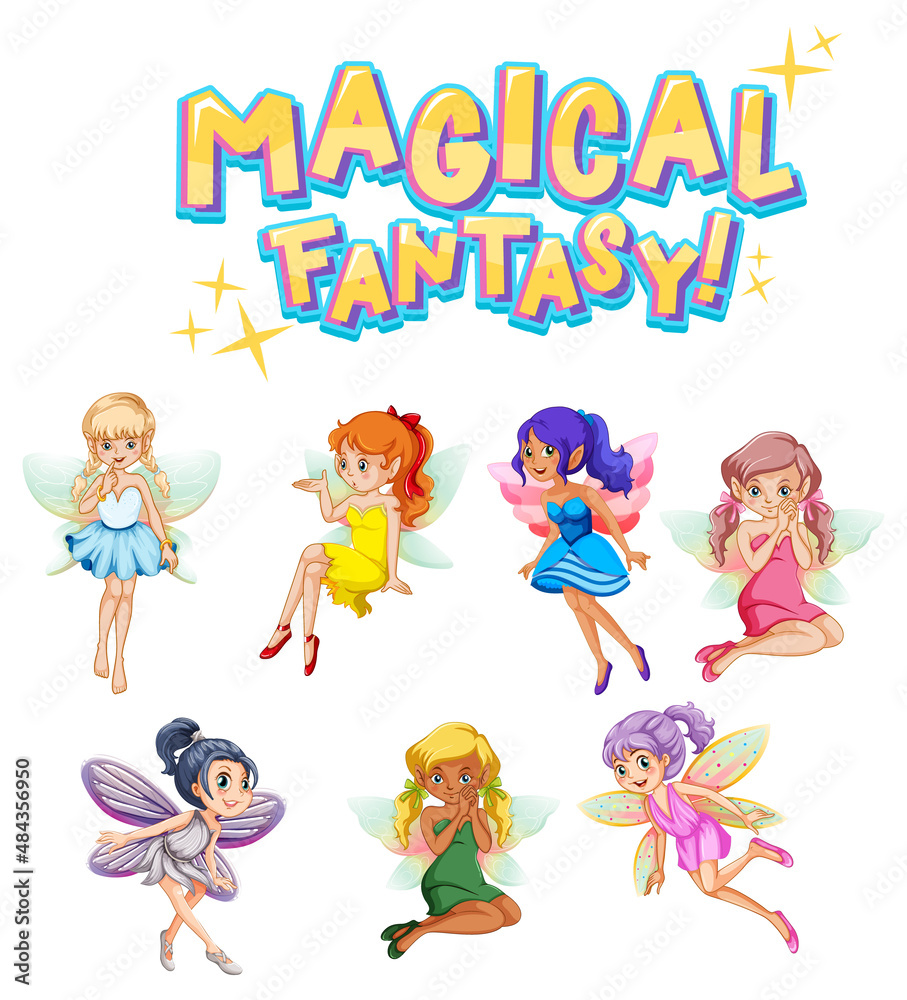 Set of fairy tales cartoon characters Set of fairy tales cartoon characters