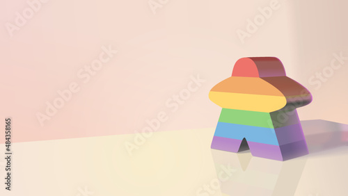 LGBTQ+ Meeple