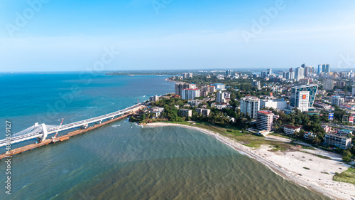 Aerial view of Tanzanite Bridge in Dar es Salaam © STORYTELLER