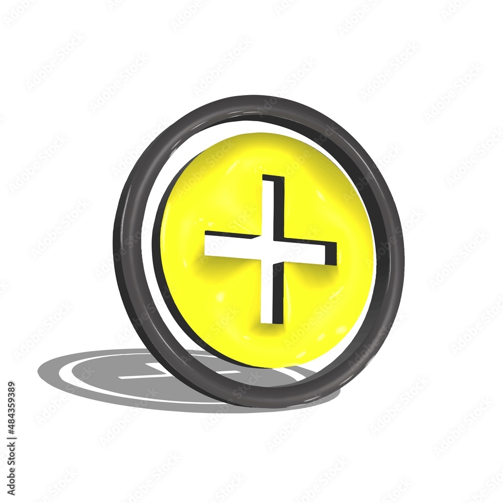 3d plus icon design illustration 3d plus icon design illustration