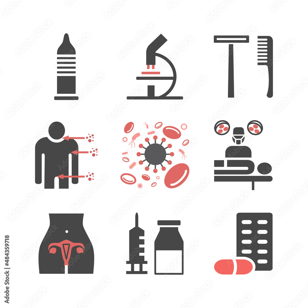 Human papillomavirus infection HPV. Vector signs for web graphics