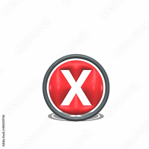 Free Download 3d X icon design illustration - GFXLoad