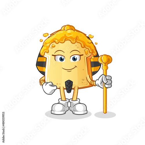 bread with honey ancient egypt cartoon. cartoon mascot vector