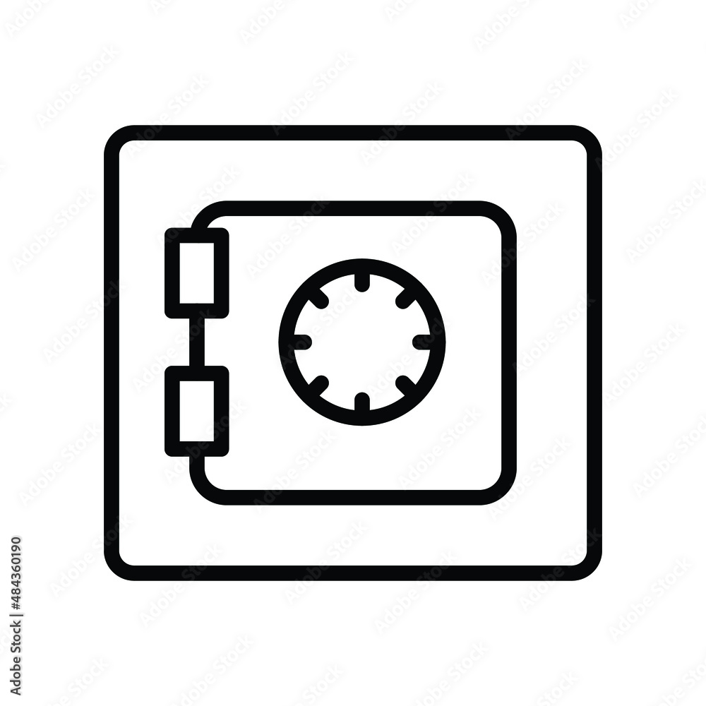 Locker protection Vector icon which is suitable for commercial work and easily modify or edit it

