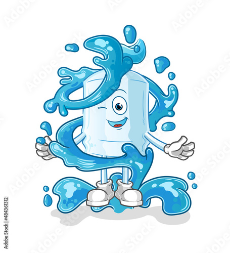 toothpaste fresh with water mascot. cartoon vector