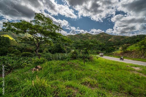 Beautiful landscape in southwestern Uganda, at the Bwindi Impenetrable Forest National Park, at the borders of Uganda, Congo and Rwanda. The Bwindi National Park is the home of the mountain gorillas