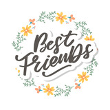 Best Friend Forever Frienship Day soul sister with heart lettering design best friend forewer bff besties