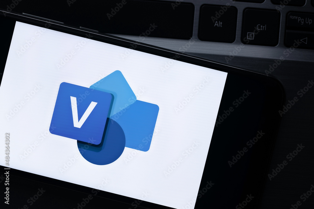 Microsoft Visio editorial. Illustrative photo for news about Microsoft ...