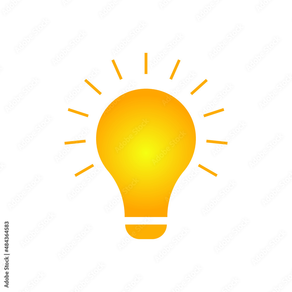 Light Bulb icon vector Idea sign solution, thinking concept colorful template
