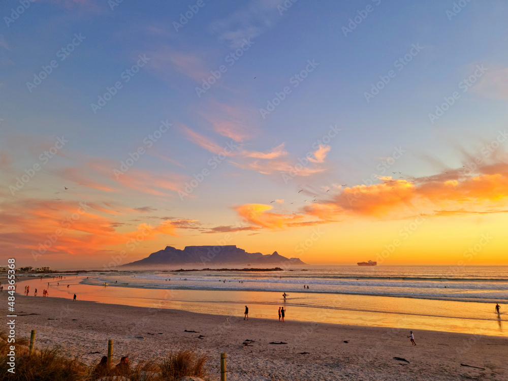 Fototapeta premium Cape Town sunset beach in Milnerton