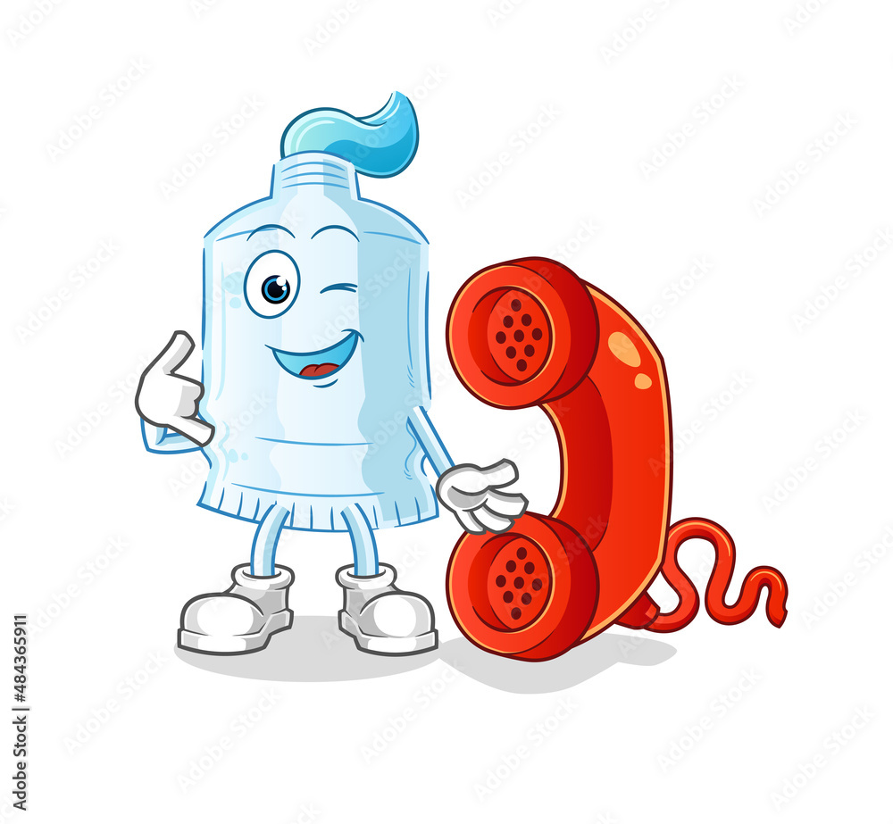 toothpaste call mascot. cartoon vector toothpaste call mascot. cartoon vector