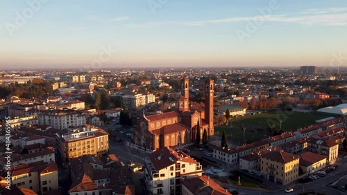 Ossuary Temple in Bassano del Grappa, in province of Vicenza, Veneto, Italy. - Drone