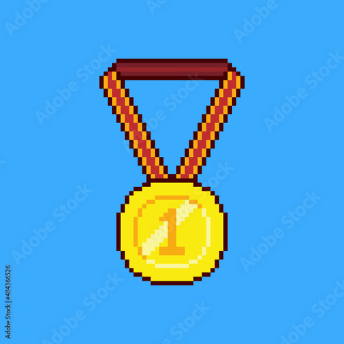 Gold medal in pixel art design