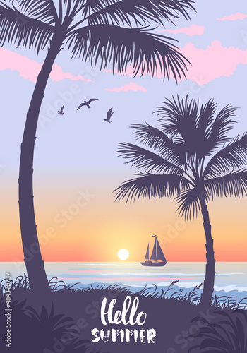 palm trees summer