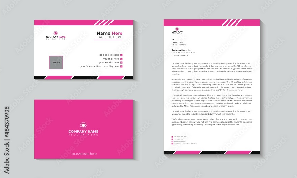 Creative Business card and  Letterhead template