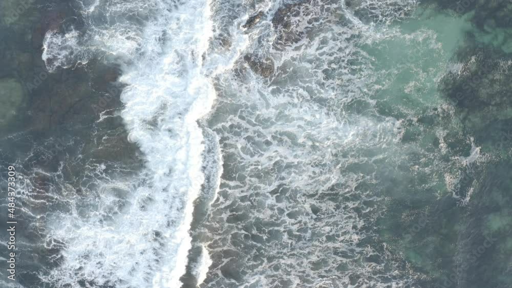 water wave on the rocks