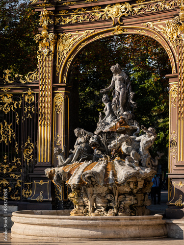 Old fountain on Place Stanislas in Nancy